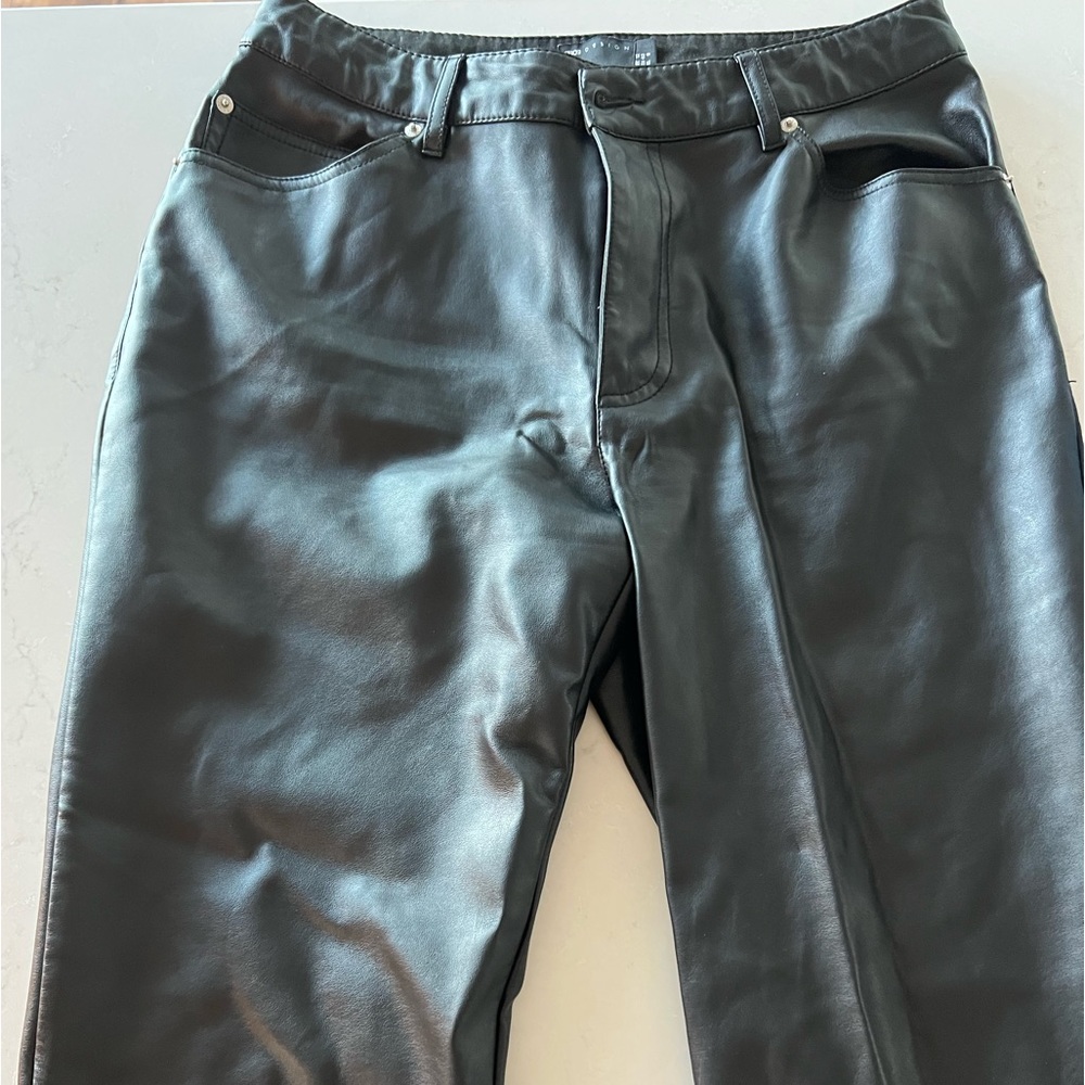 ASOS 90’s straight lined leather pants size 8